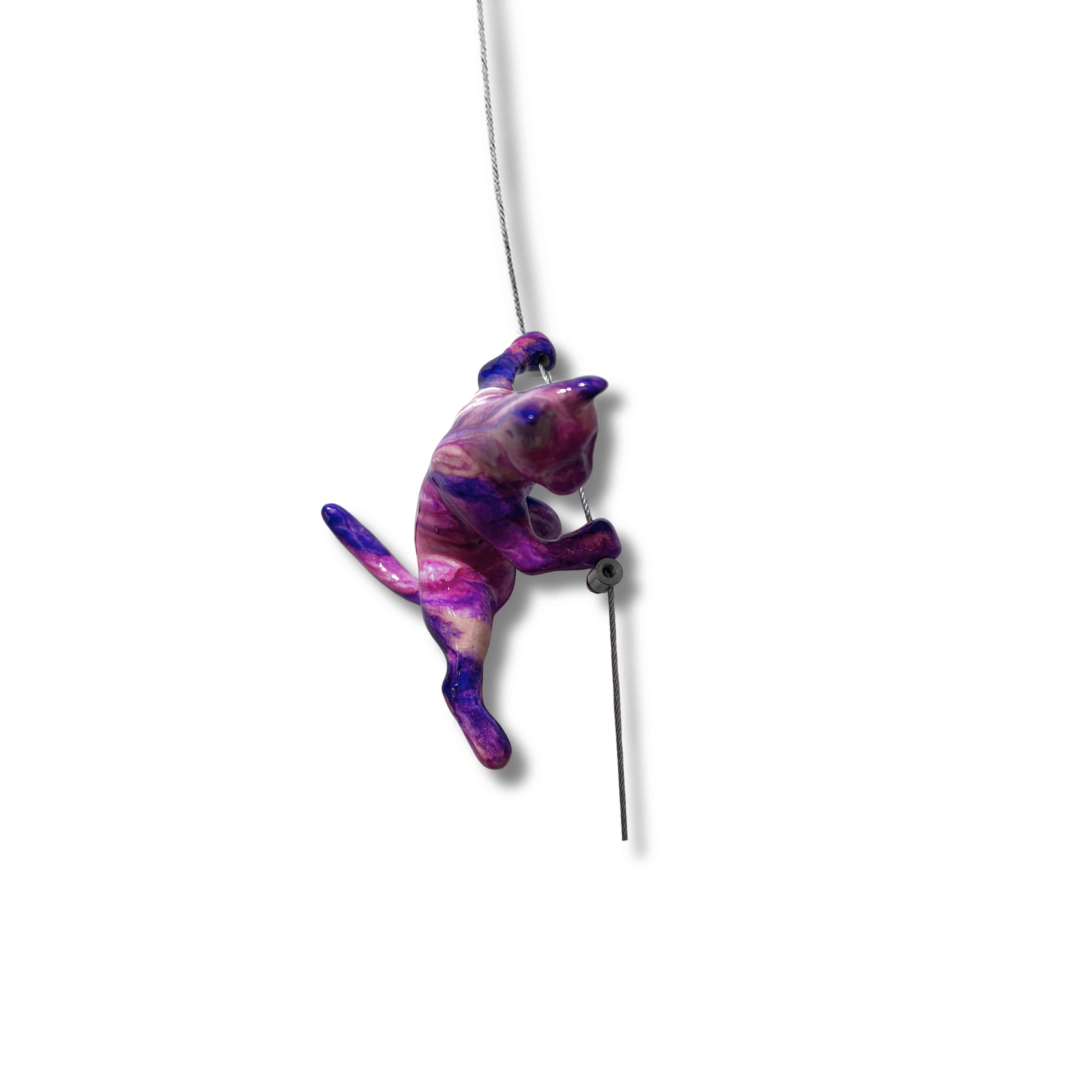 Cat Wall Climber #03 | Sculpture by Ancizar Marin