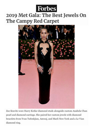 Forbes 2019 Met Gala Zoe Kravitz