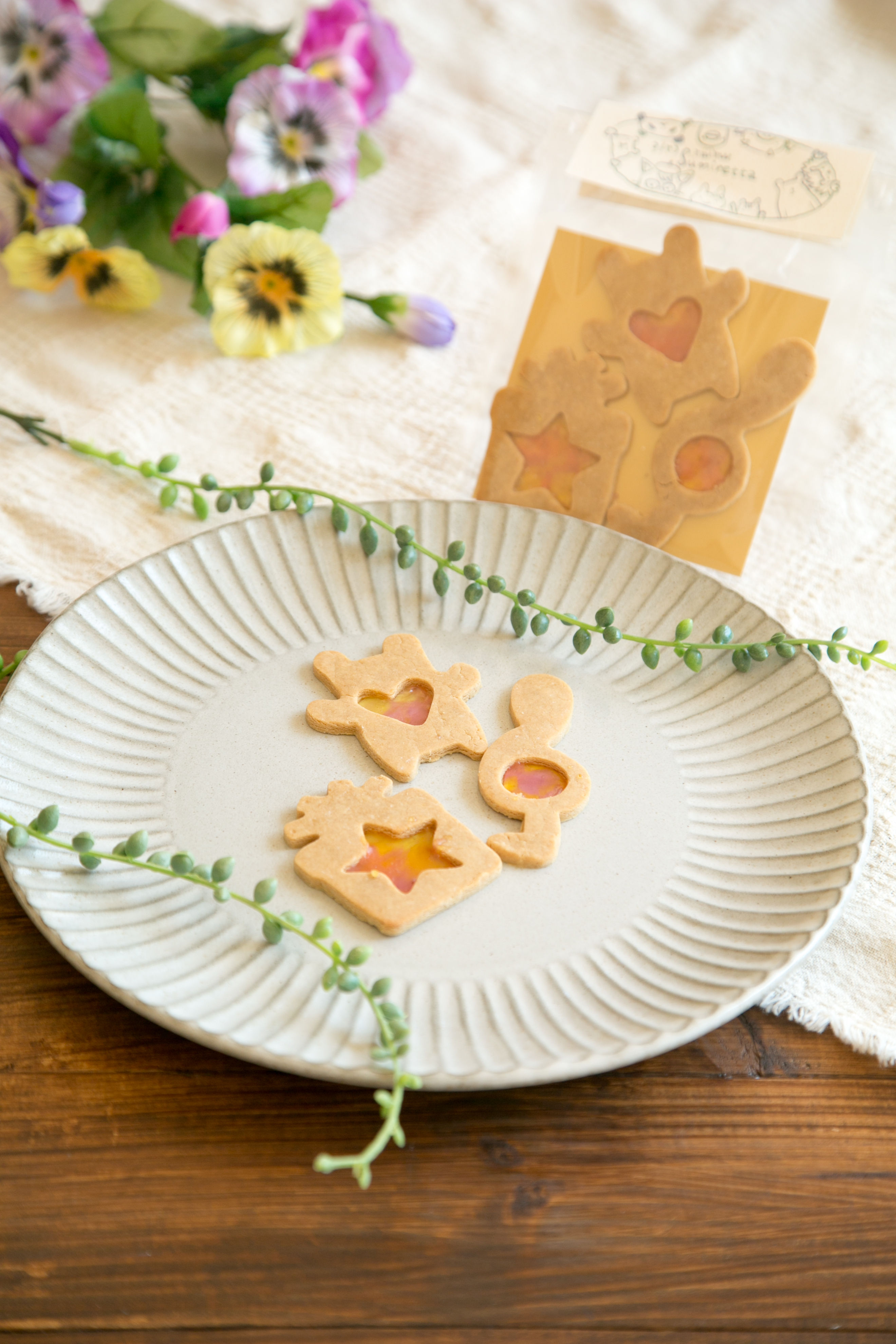 米粉のステンドグラスクッキー