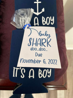 Ahoy It's a Boy Beer Koozies