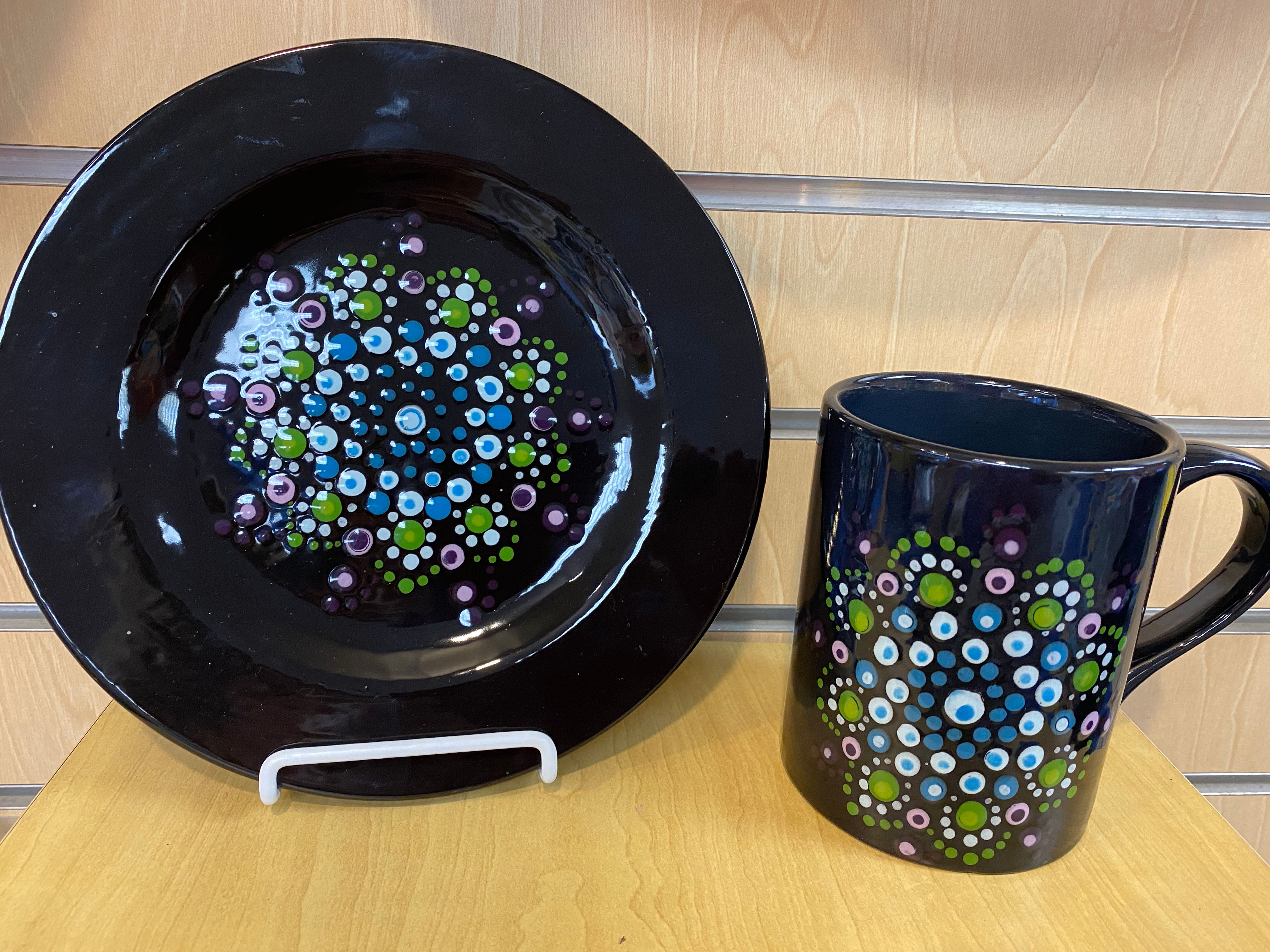 Beginner Friendly Dot Mandala Plate or Mug