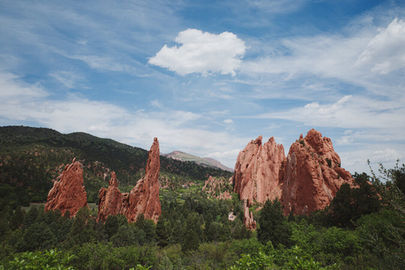 Rock formations in the forest