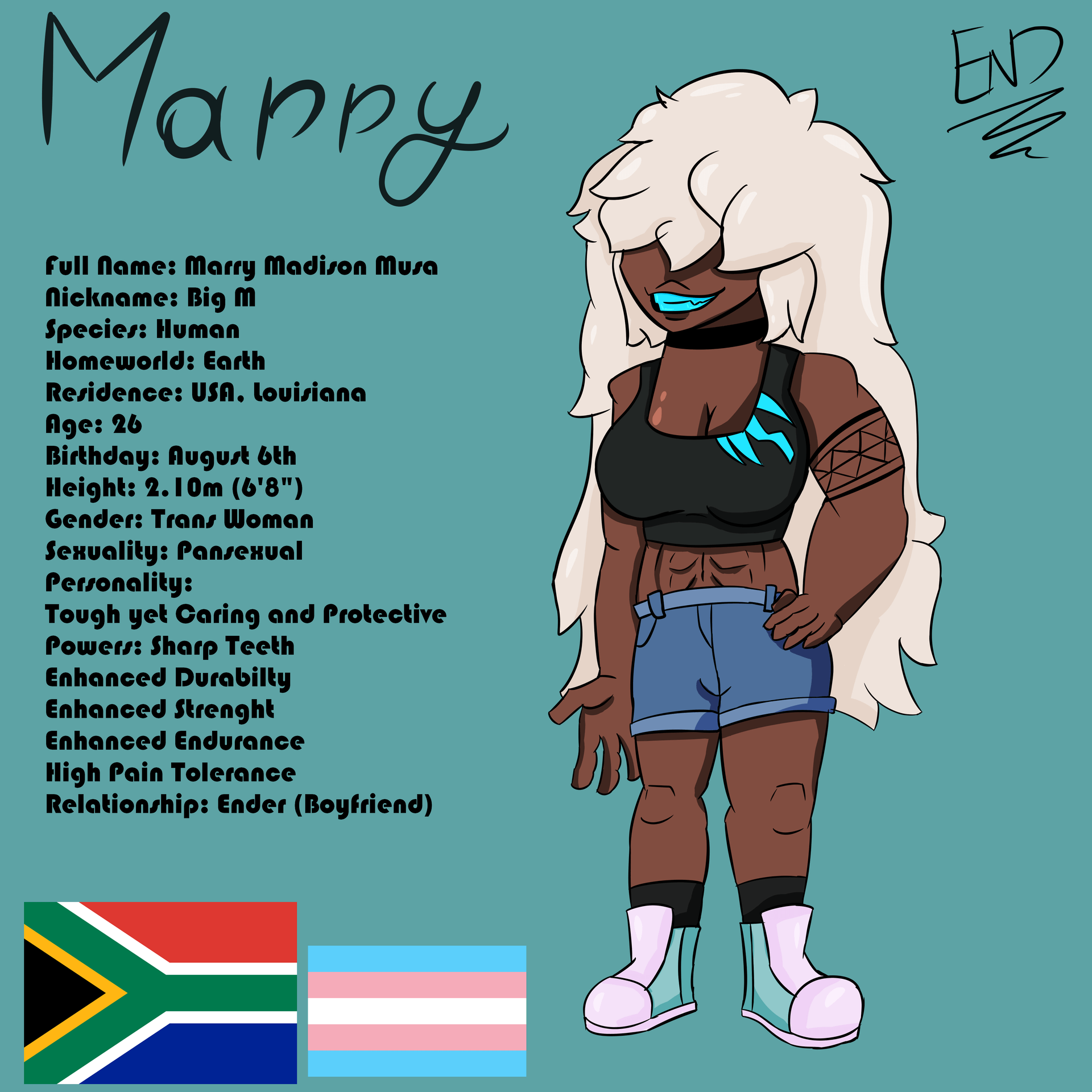 Pansexual trans woman character design