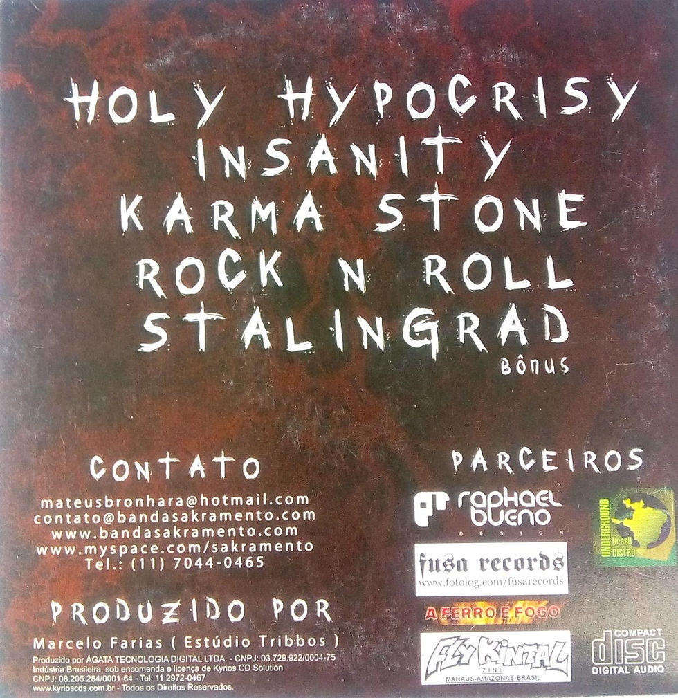 Miniatura: Cd Usado Sakramento Seeds of Insanity Cardboard Exce CDU5033