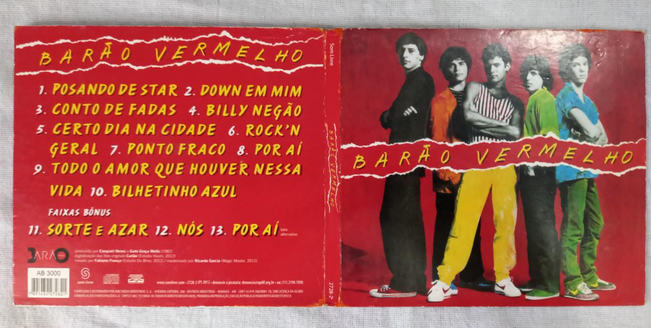 Cd Usado Barão Vermelho Barão Vermelho Bôn Digipack CDU10554