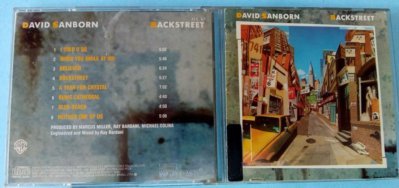 Cd Usado David Sanborn Backstreet Muito Bom CDU1210