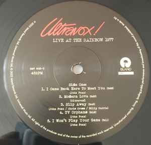Miniatura: Vinil Lp Ultravox Live At The Rainbow 1977 Novo Lacrado Imp