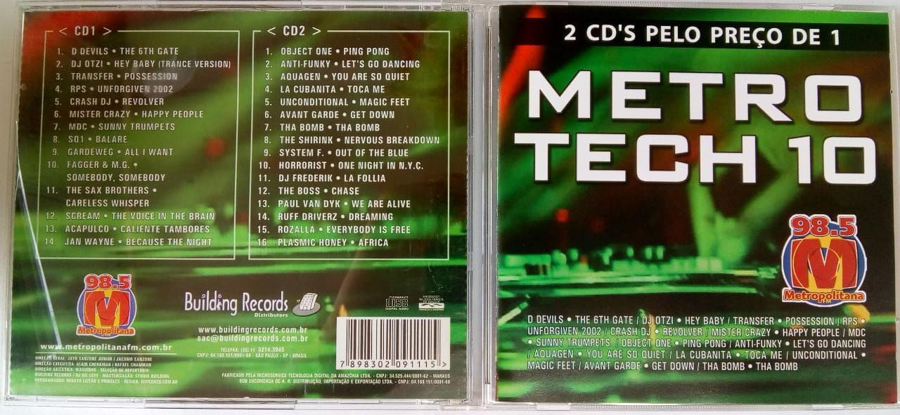 Cd Usado Metro Tech 10 Duplo MB CDU4978