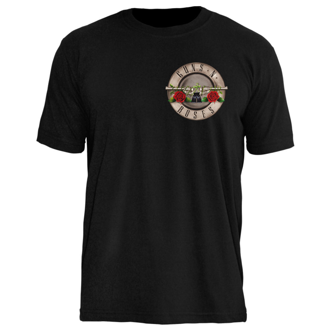 Camiseta Guns N Roses Logo Bullet Preto PC015