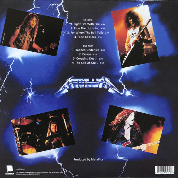 Miniatura: LP Novo Metallica Ride The Lightning Edição Exclusiva Blue Vinyl