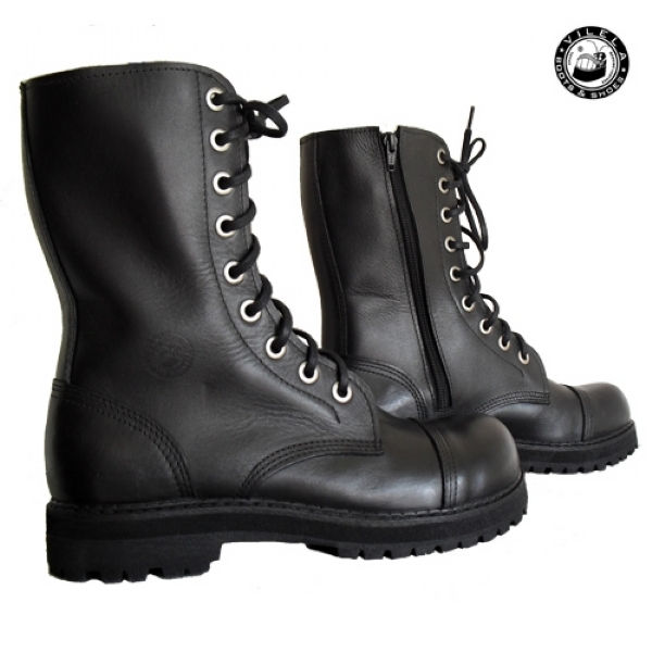 Miniatura: Coturno Vilela Couro Cano 25cm Altura Com Zipper VCT228