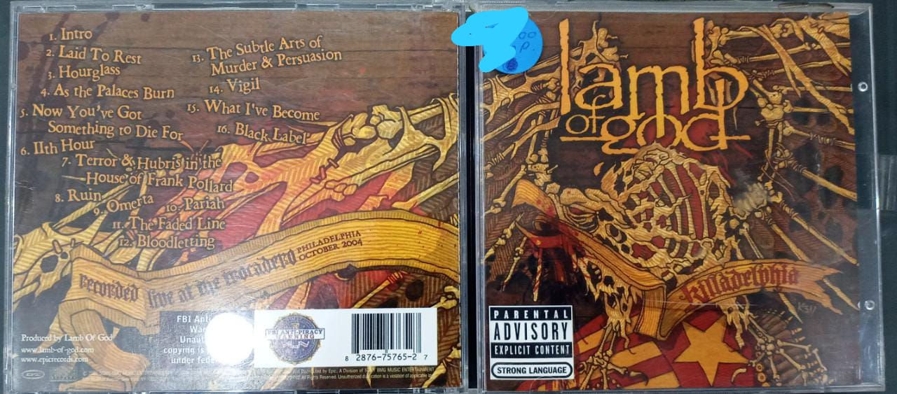 Cd Usado Lamb Of God Killadelphia Live CDU2318