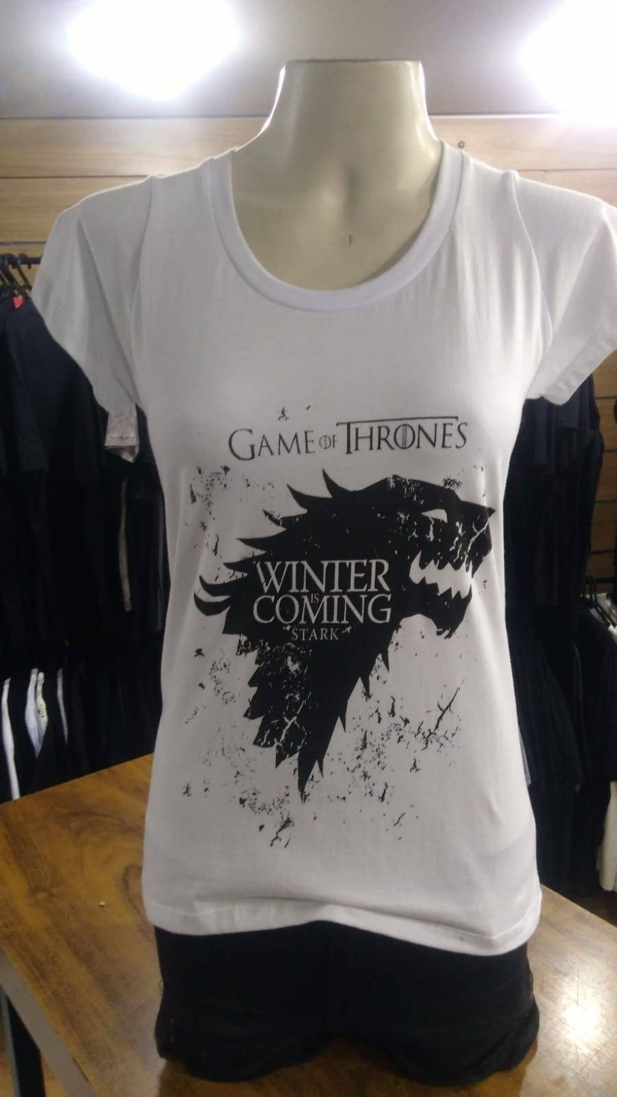Camiseta Feminina Game Of Thrones Branca RGTBS01