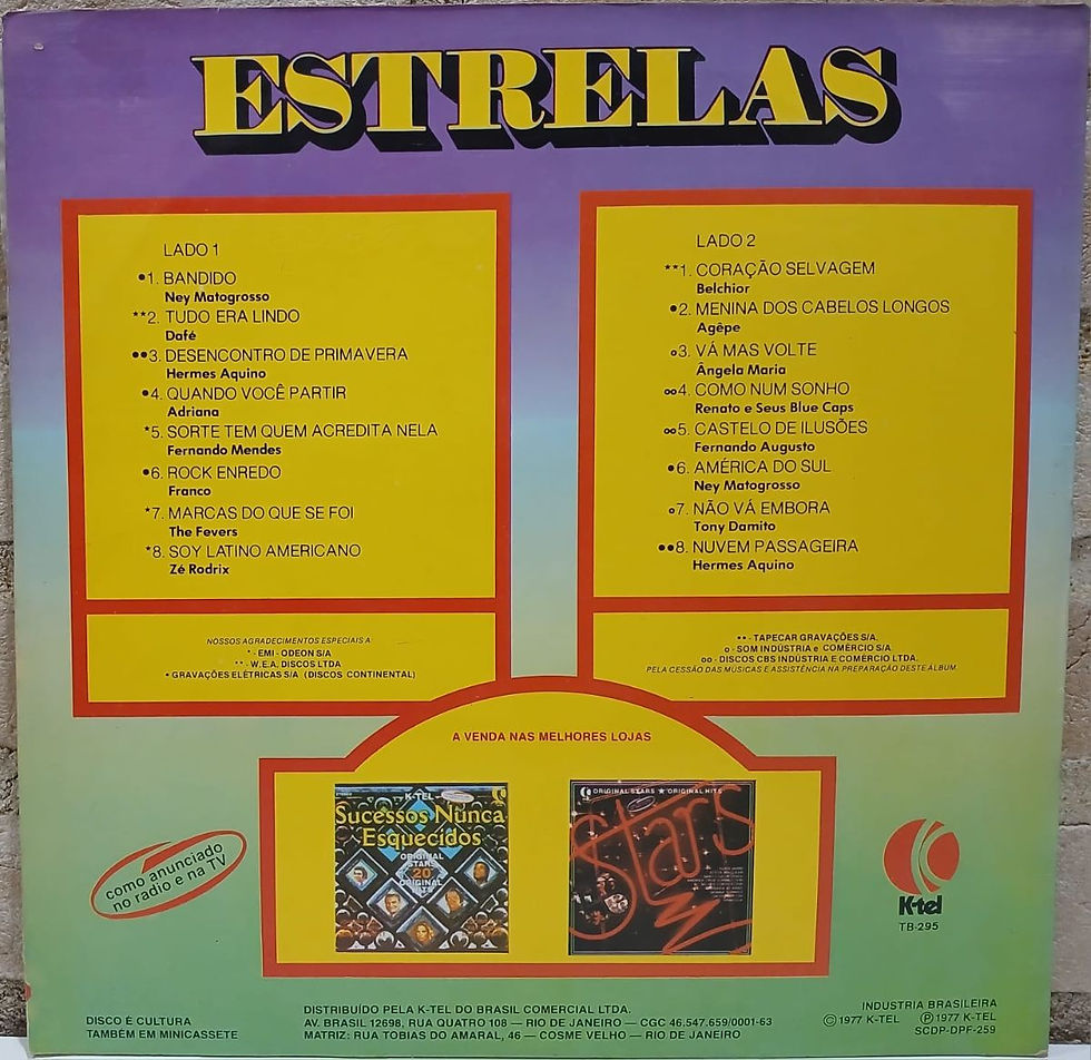 Miniatura: LP Usado  Estrelas Compilação K-Tel Agepê Adriana Ney Matogr