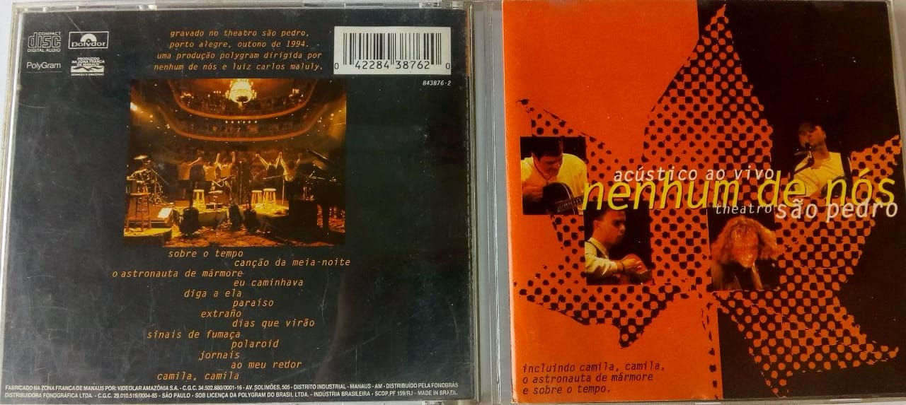 Cd Usado Nenhum De Nós Acústico Ao Vivo Theatro Exc CDU4818