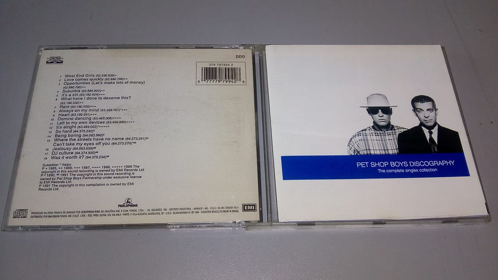 Cd Usado Pet Shop Boys Discography Singles CDU2640