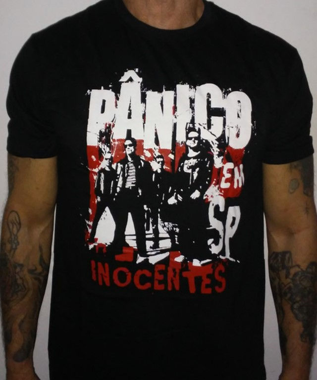 Camiseta Inocentes Pânico São Paulo Preto Confecção ASCM30