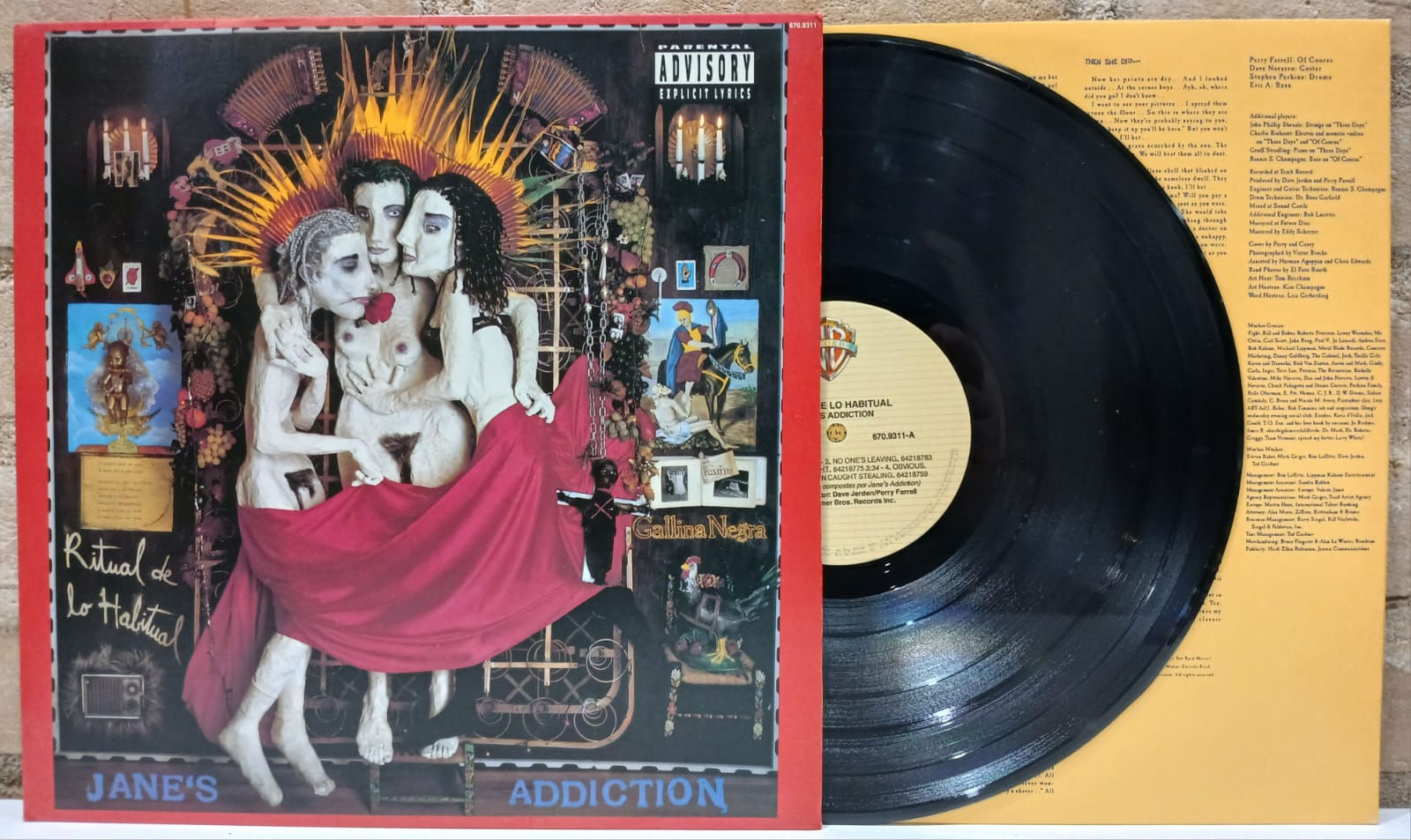 Vinil Lp Jane´s Addiction Ritual Delo - Habitual C/ Encarte