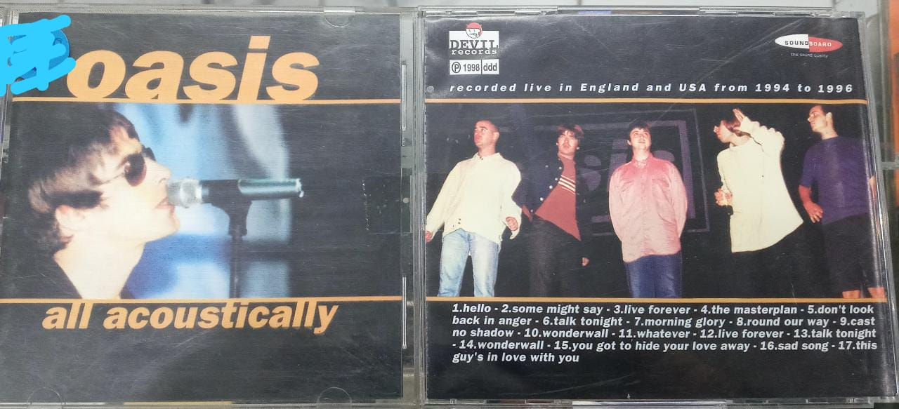 Cd Usado Oasis All Acoustically CDU2530