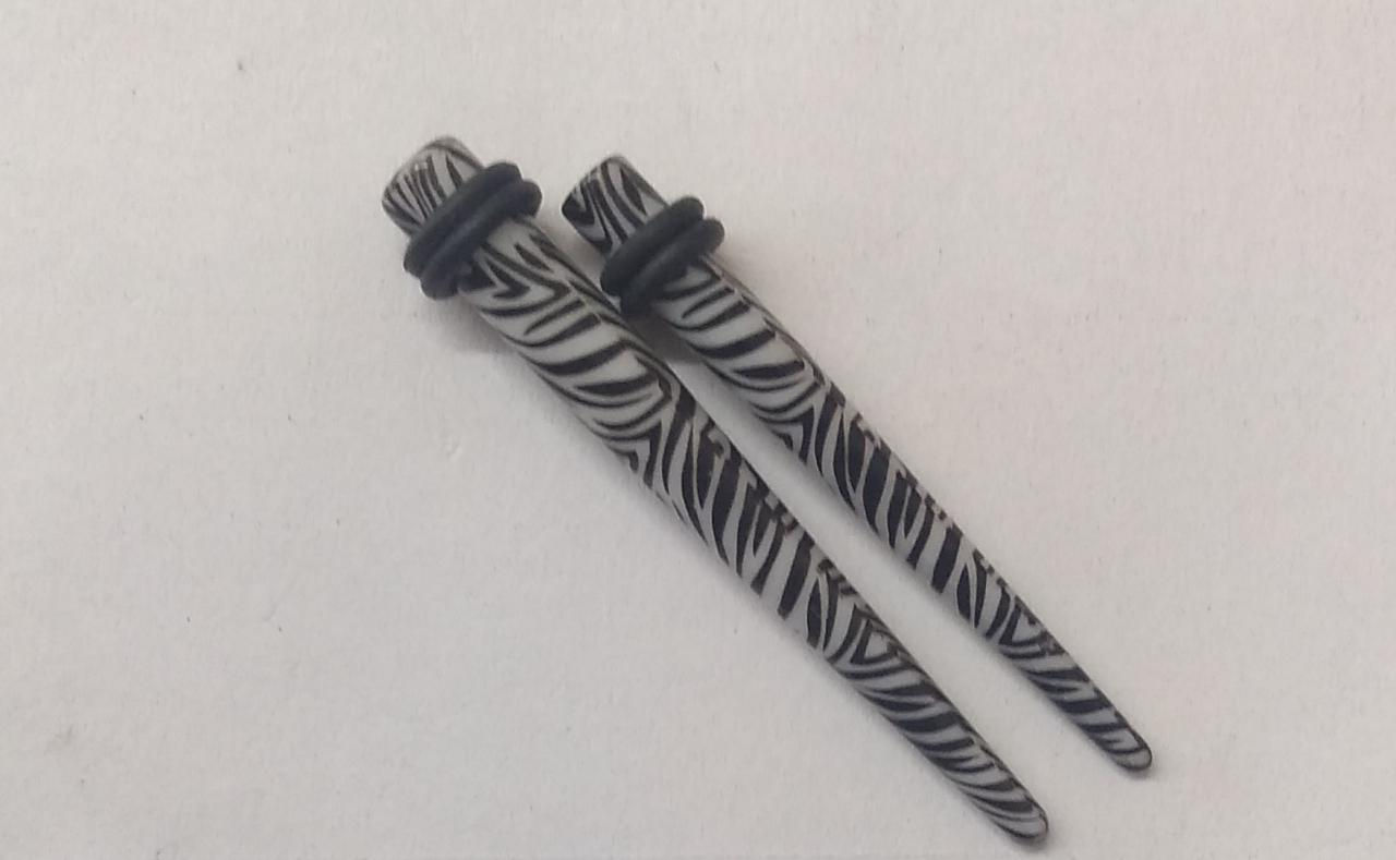 Brinco Alargador Expansor Pino Zebra 4mm