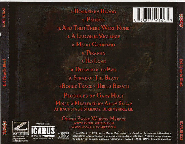 Miniatura: Cd Exodus Let There Be Blood Importado 2008