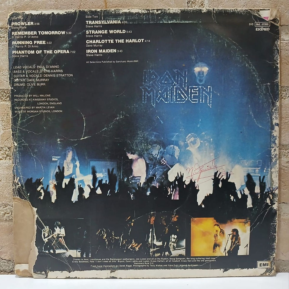 Miniatura: Lp Usado Iron Maiden Prowler 1980 Capa Ruim Vinil Razoavel