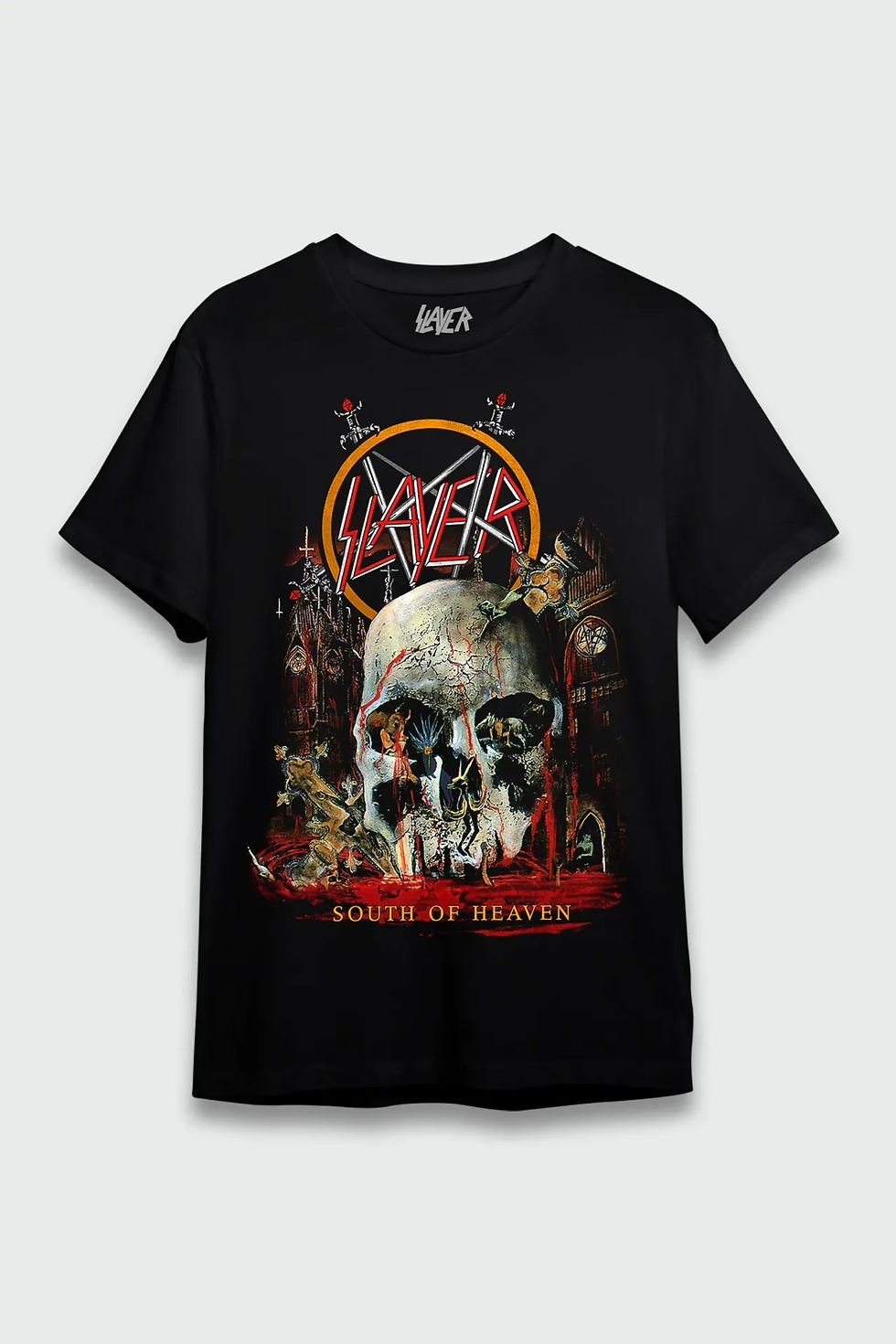 Camiseta Slayer South Of Heaven Plus Size Preto OF0129