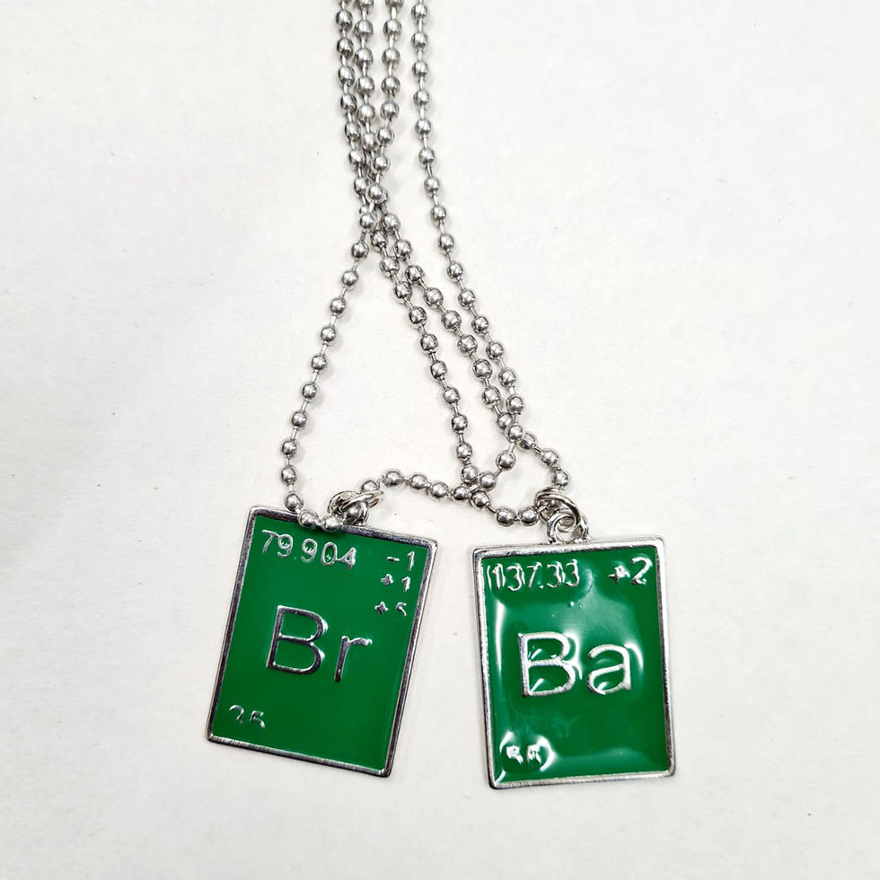 Colar Breaking Bad Br Ba Duplo C006