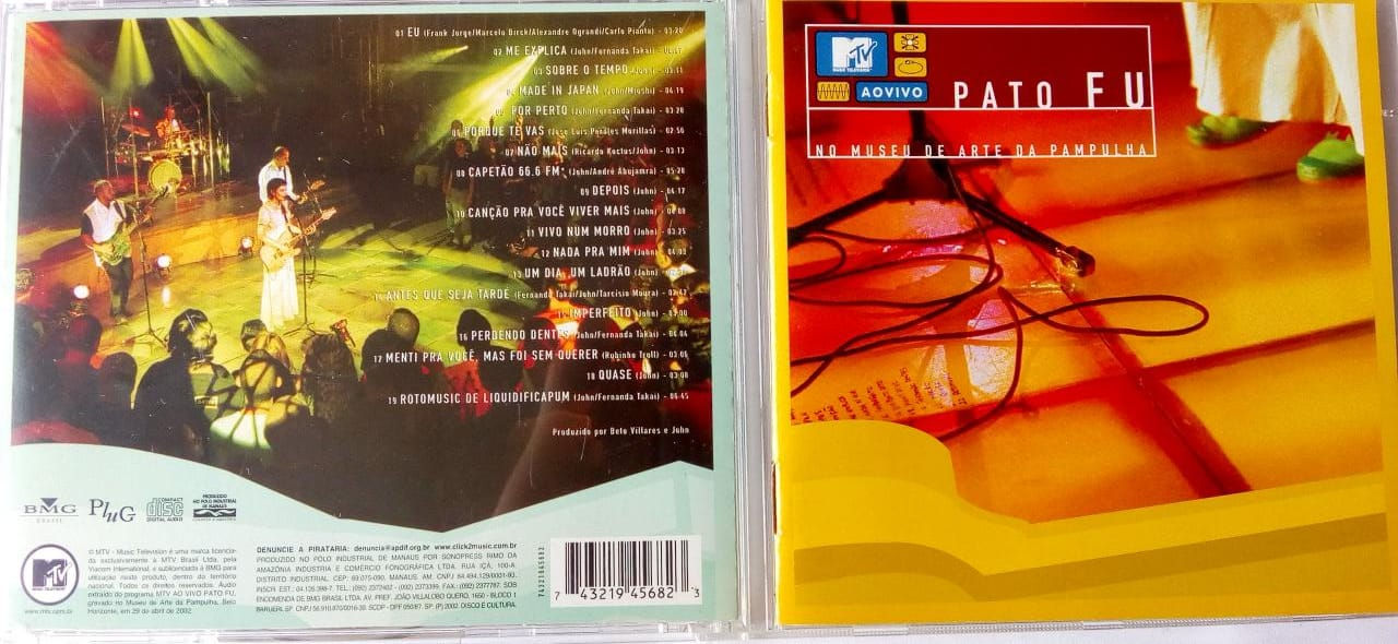 Cd Usado Pato Fu No Museu De Arte Da Pampulha Exc CDU4802
