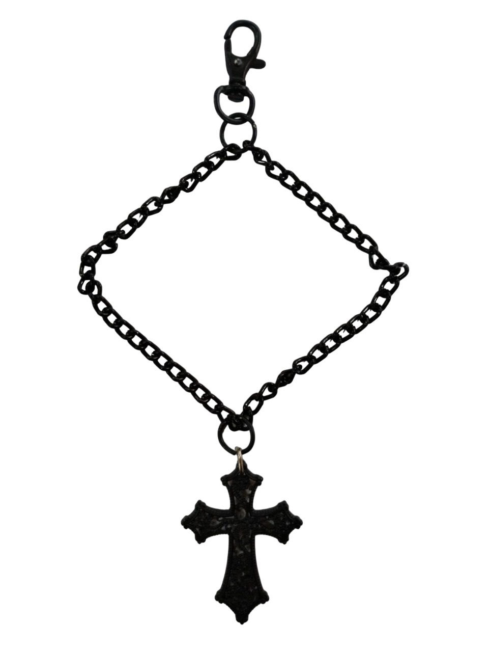 Corrente Acessório Cruz Gótica 20cm Corrente Fina CLH34