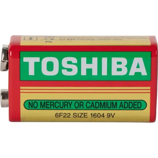 Bateria 9V C/10 6F22KG SP  Zinco Toshiba 75260