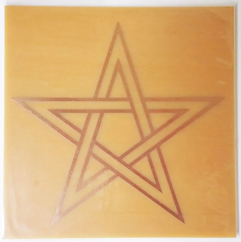 Gráfico Placa Fenolite com Cobre 14cm Pentagrama RE222