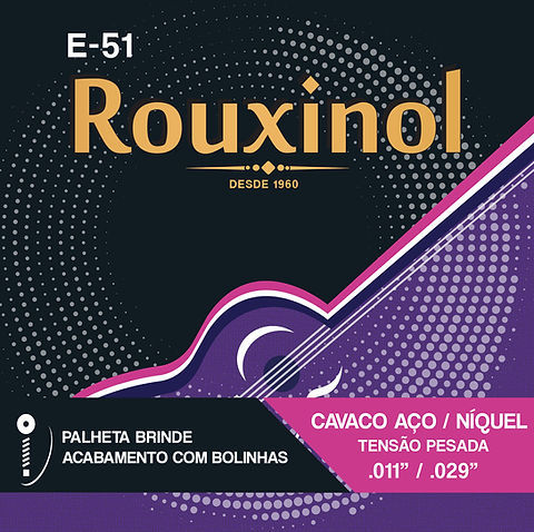 Miniatura: Encordoamento Rouxinol Cavaco Aço.011 Níquel E51