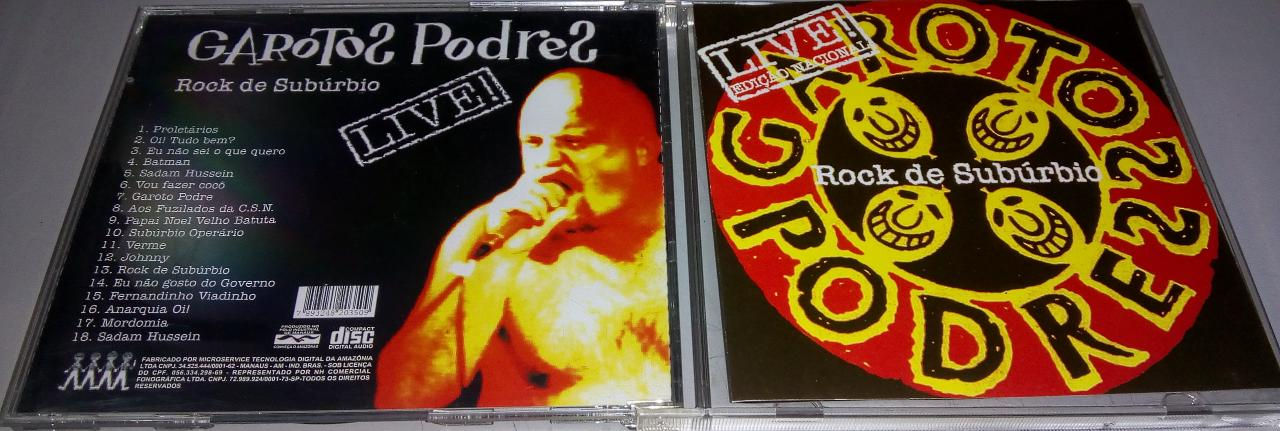 Cd Usado Garotos Podres Rock De Subúrbio Live MB CDU5168