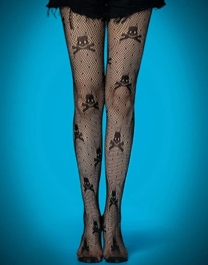 Meia Calça Caveirinhas Halloween KLT8