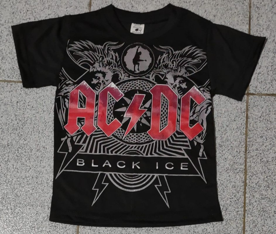Miniatura: Camiseta Infantil AC/DC Black Ice Preto Show Malhas SMCI01
