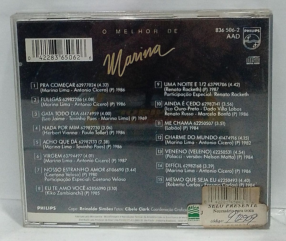 Miniatura: CD Usado Marina O Melhor De Marina