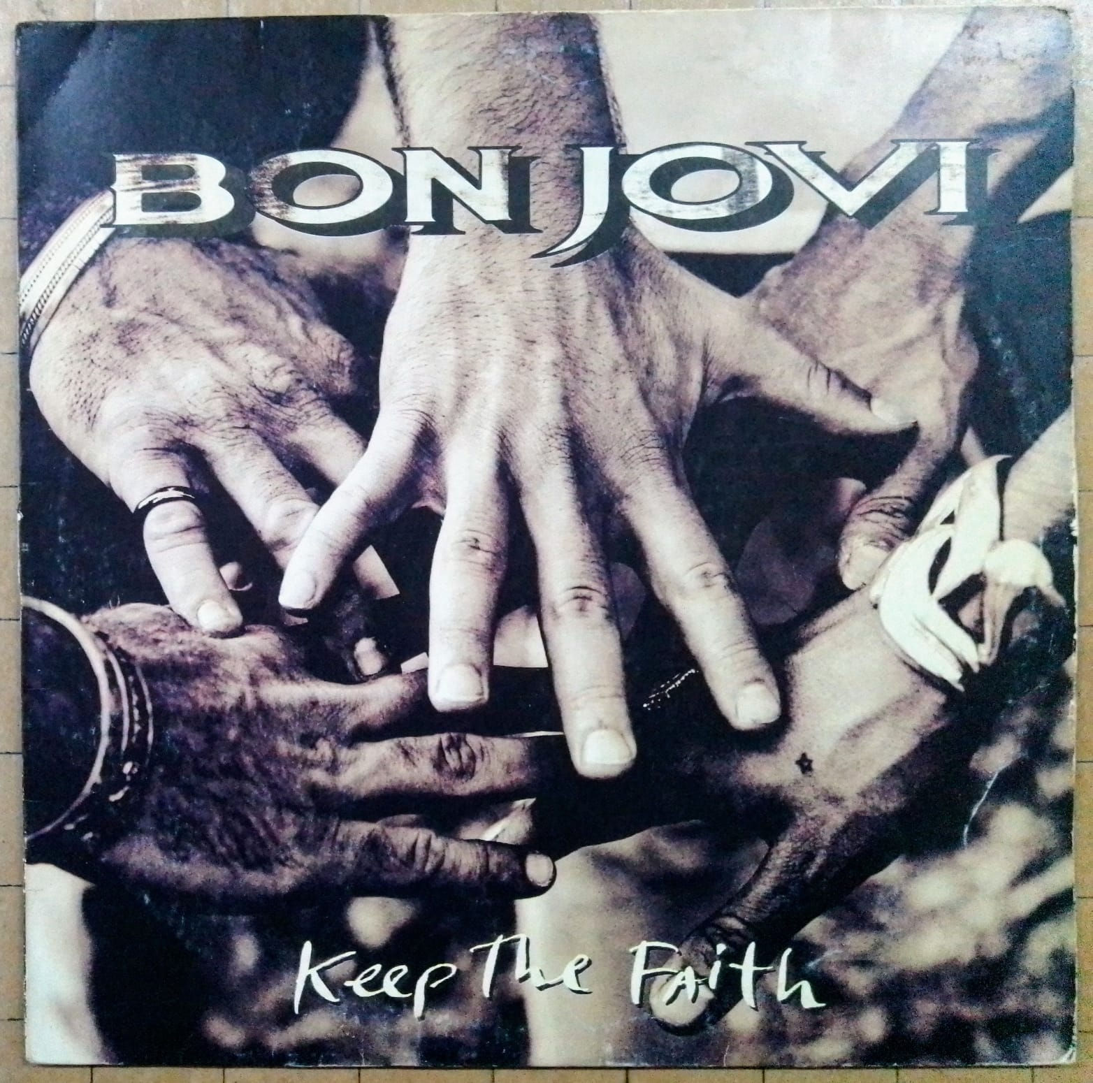 Vinil Lp Bon Jovi Keep The Faith Com Encarte Muito Bom 1992