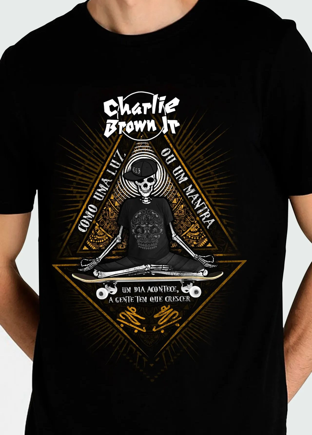 Camiseta Charlie Brown Jr. Como Uma Luz Preto OF0155
