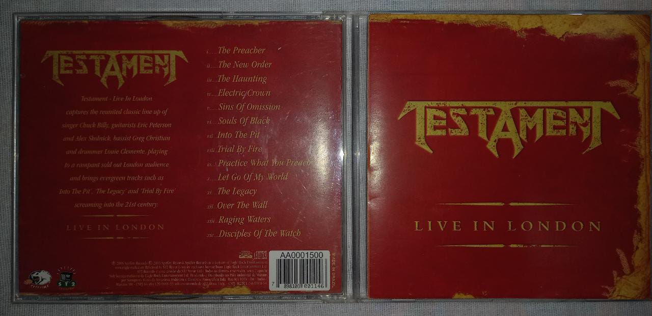 Cd Usado Testament Live In London Muito Bom CDU6982