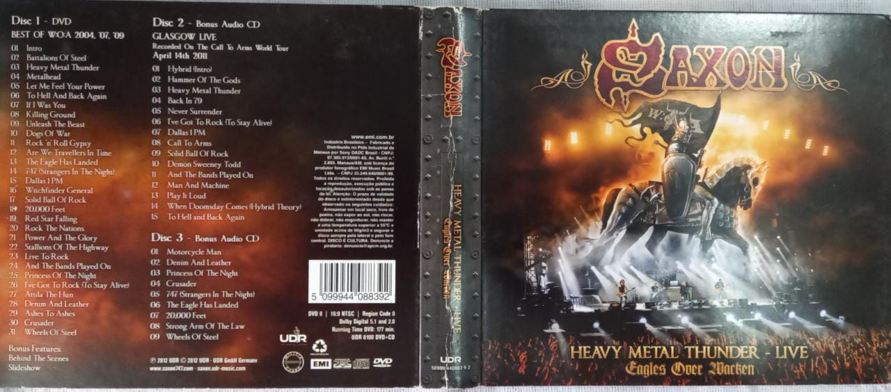 CD DVD Usado Saxon Heavy Metal Thunder Live Digipack CDU6903