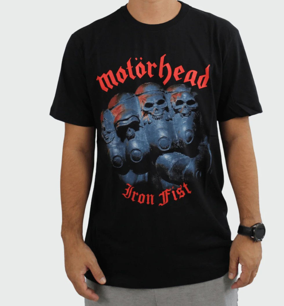 Camiseta Motorhead Iron Fist Plus Size Preto OF0061