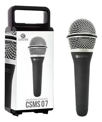 Microfone Dinâmico Custom Sound Com Fio CSMS07