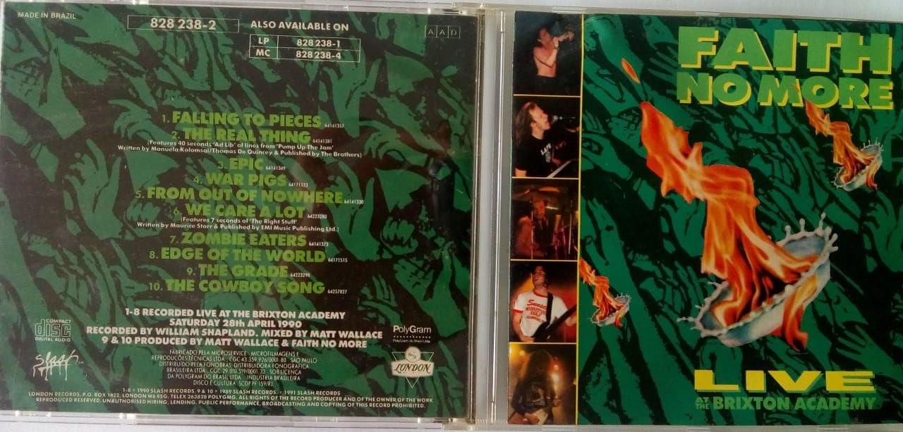 Cd Usado Faith No More Live At The Brixton Exc CDU1406