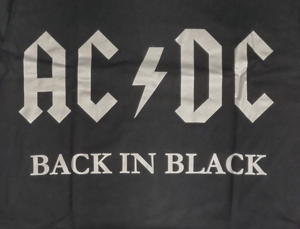 Camiseta Infantil AC/DC Back In Black Preto Consulado OF0252
