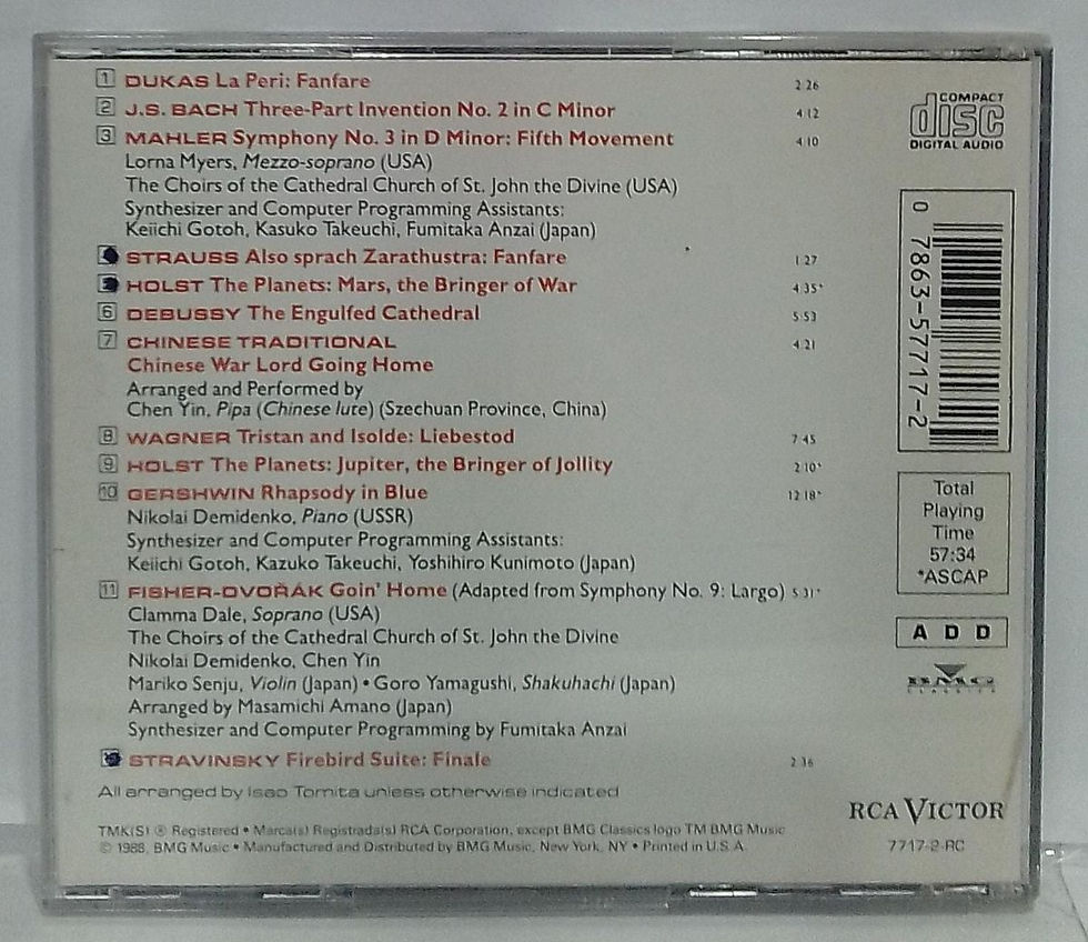 Miniatura: CD Usado Tomita Live In New York