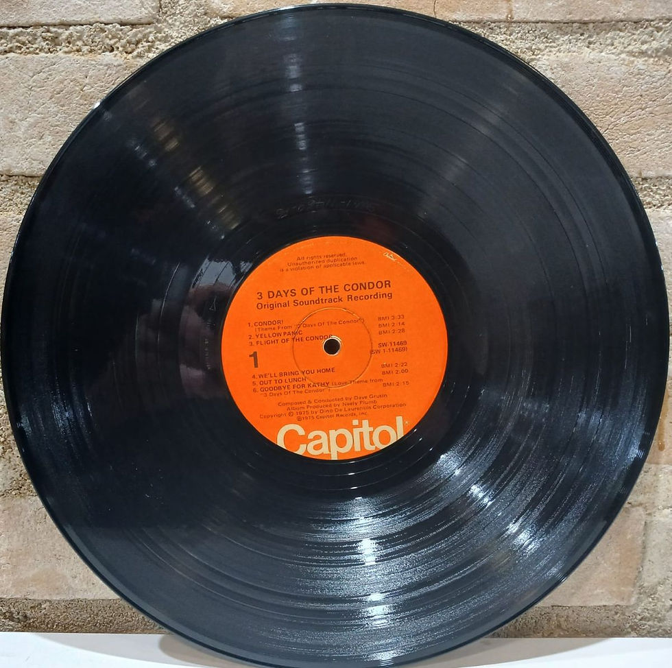 Miniatura: LP Usado 3 Days of the Condor Soundtrack Original Soundtrack