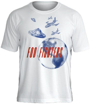 Camiseta Foo Fighters UFO Branco TS1650