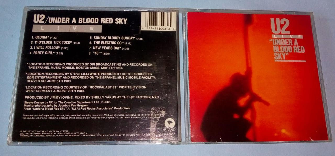 Cd Usado U2 Live Under A Blood Red Sky Importado Muito Bom