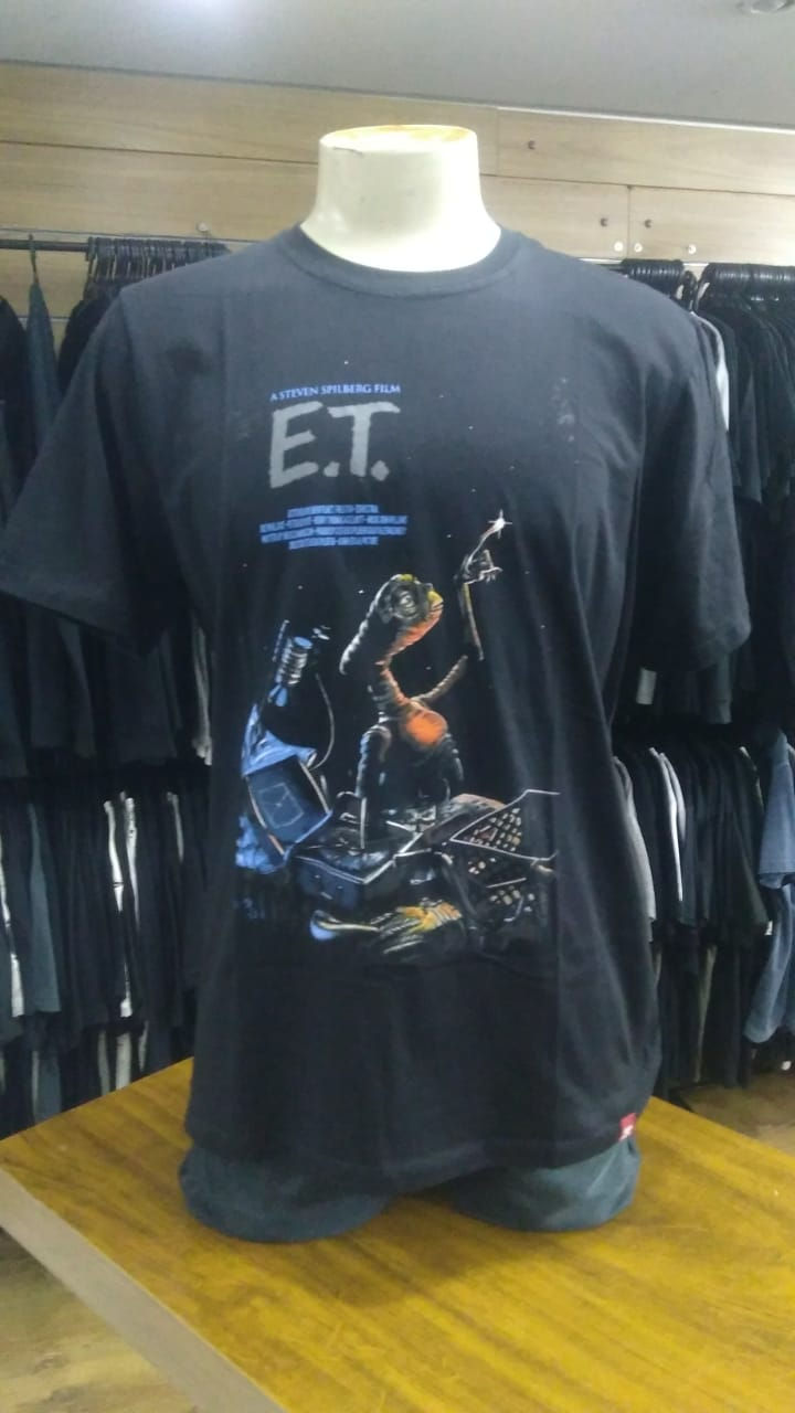 Camiseta E.T. Movie ET Preto Chemical CZ2043 Plus Size